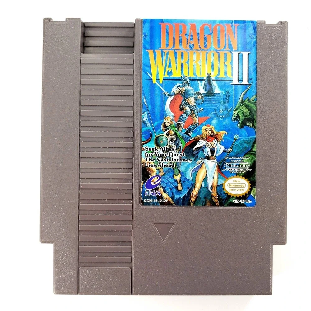 Dragon Warrior II (Nintendo NES, 1990) Authentic Cart Only Pristine Label Tested